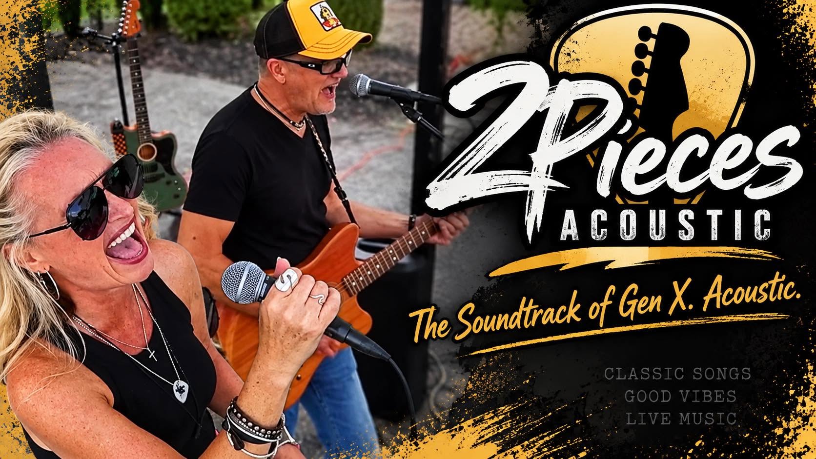 2 Pieces Acoustic promotional photo with both musicians performing